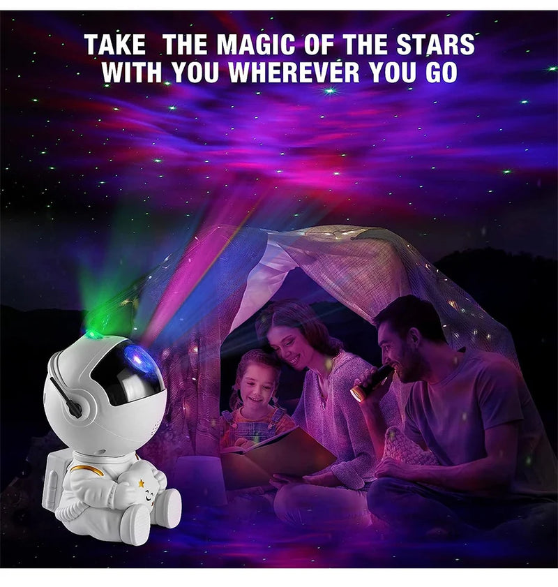 Projetor Astronauta Galaxy - Coloque uma Galáxia no seu Quarto!